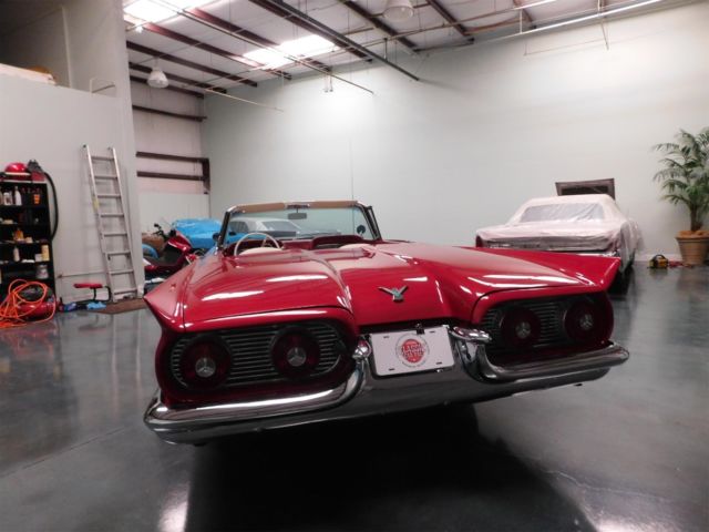 1959 Red Ford Thunderbird Convertible