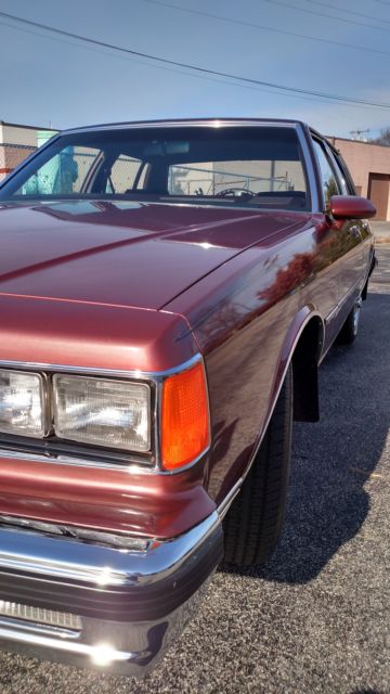1986 Maroon Metallic Chevrolet Capriceold Sedan