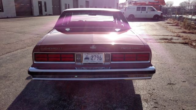 1986 Maroon Metallic Chevrolet Capriceold Sedan