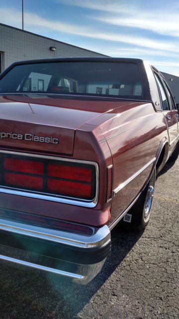 1986 Maroon Metallic Chevrolet Capriceold Sedan