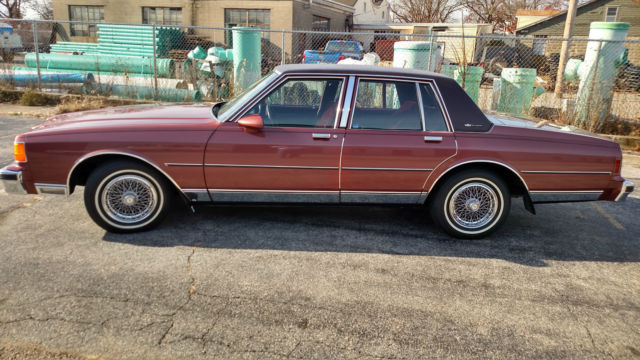 1986 Maroon Metallic Chevrolet Capriceold Sedan