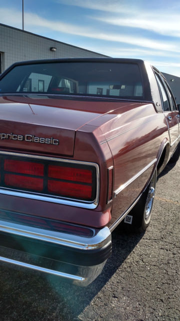 1986 Maroon Metallic Chevrolet Capriceold Sedan