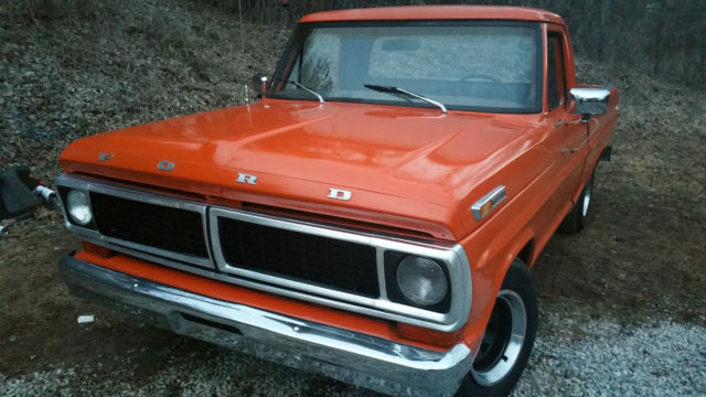 1970 Orange Ford F-100 truck