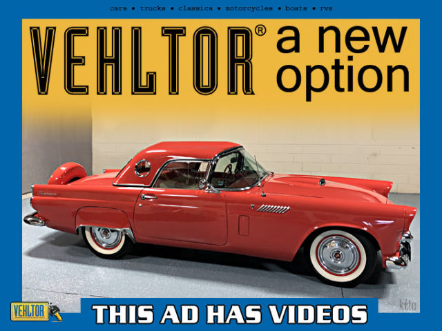 1956 Red Ford Thunderbird Convertible