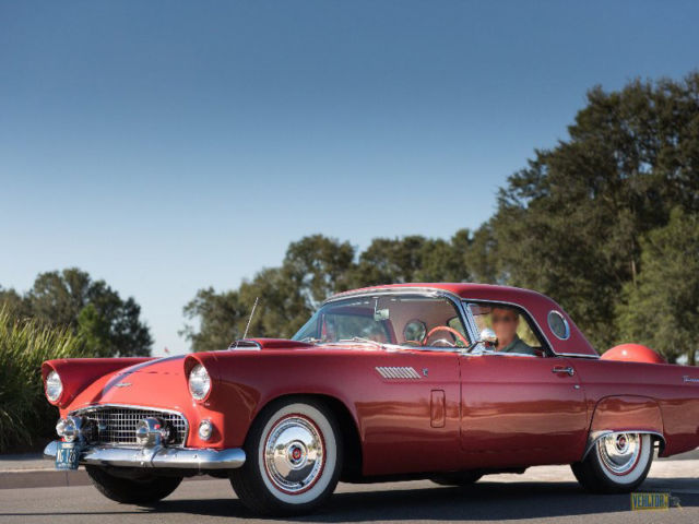 1956 Red Ford Thunderbird Convertible