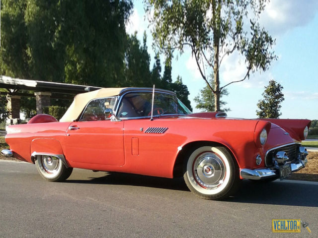 1956 Red Ford Thunderbird Convertible