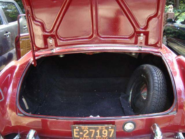 1952 Maroon/ White Willys Aerowing 2 door sedan