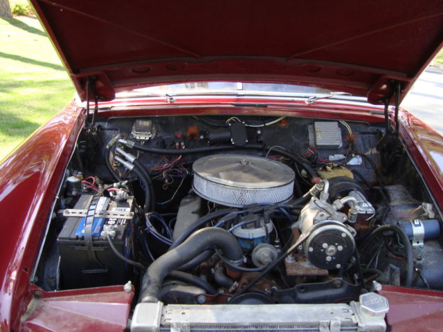 1952 Maroon/ White Willys Aerowing 2 door sedan