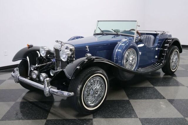1936 Blue Jaguar SS100 Roadster