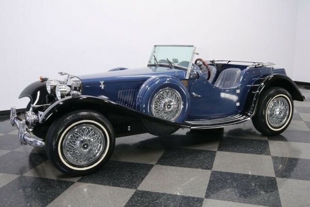 1936 Blue Jaguar SS100 Roadster