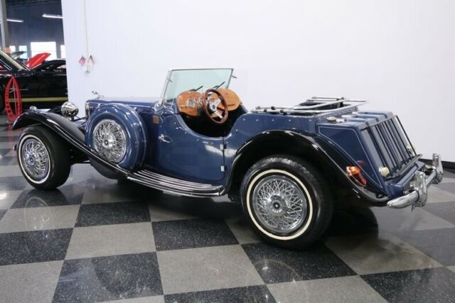 1936 Blue Jaguar SS100 Roadster