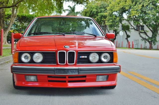 1987 red BMW M6 coupe