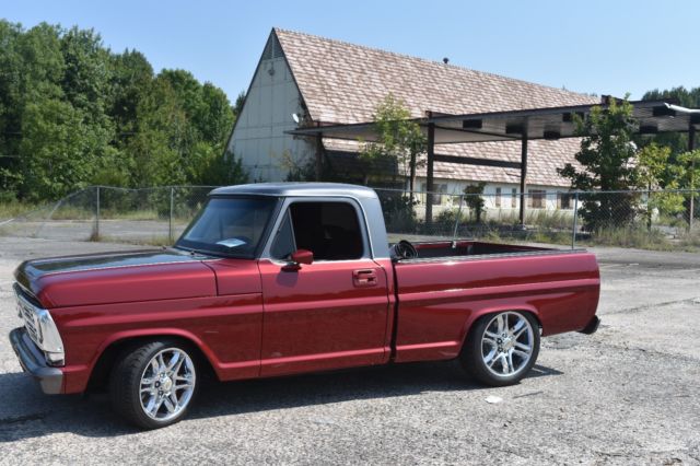 1969 Red Ford F-100 Coupe