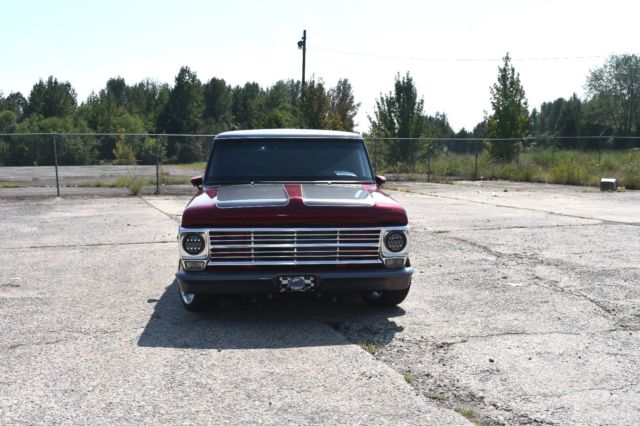 1969 Red Ford F-100 Coupe