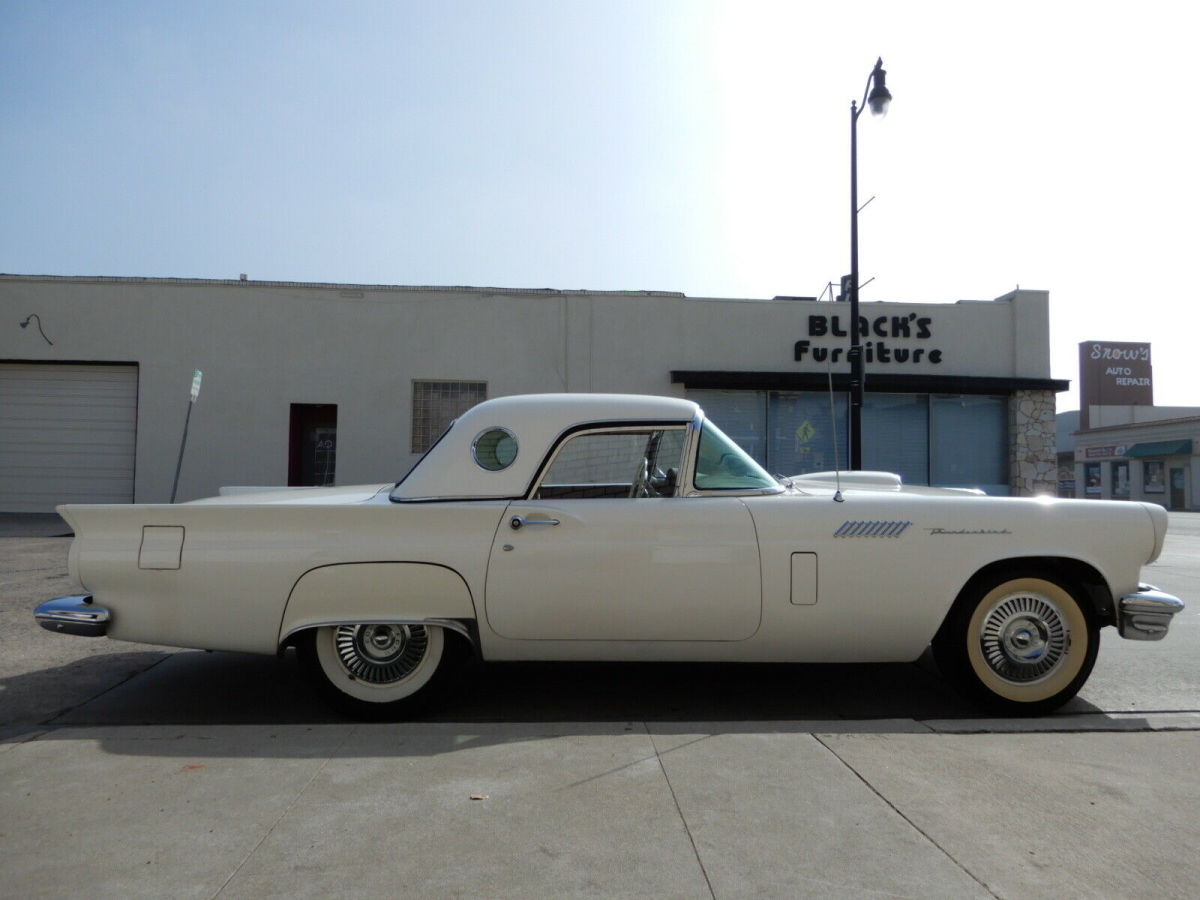 1957 White Ford Thunderbird Classic Car