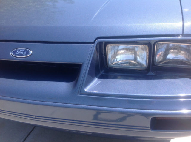1986 Blue Ford Mustang Notchback
