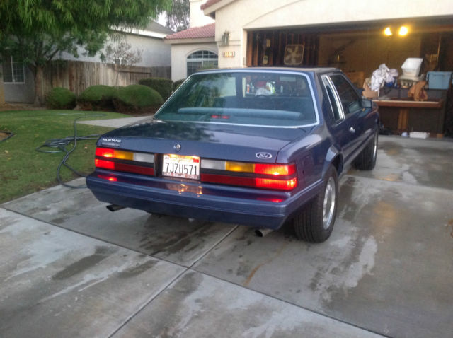 1986 Blue Ford Mustang Notchback