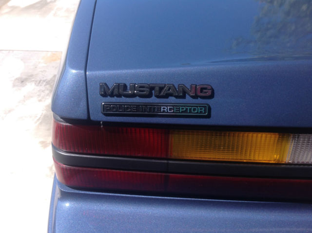 1986 Blue Ford Mustang Notchback