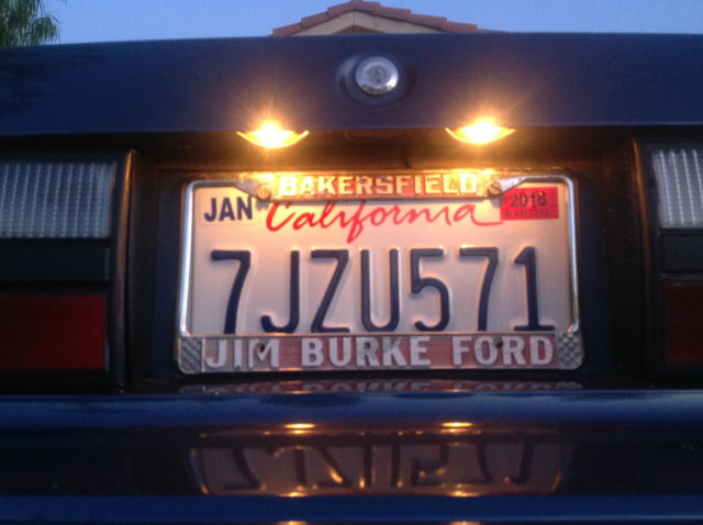 1986 Blue Ford Mustang Notchback