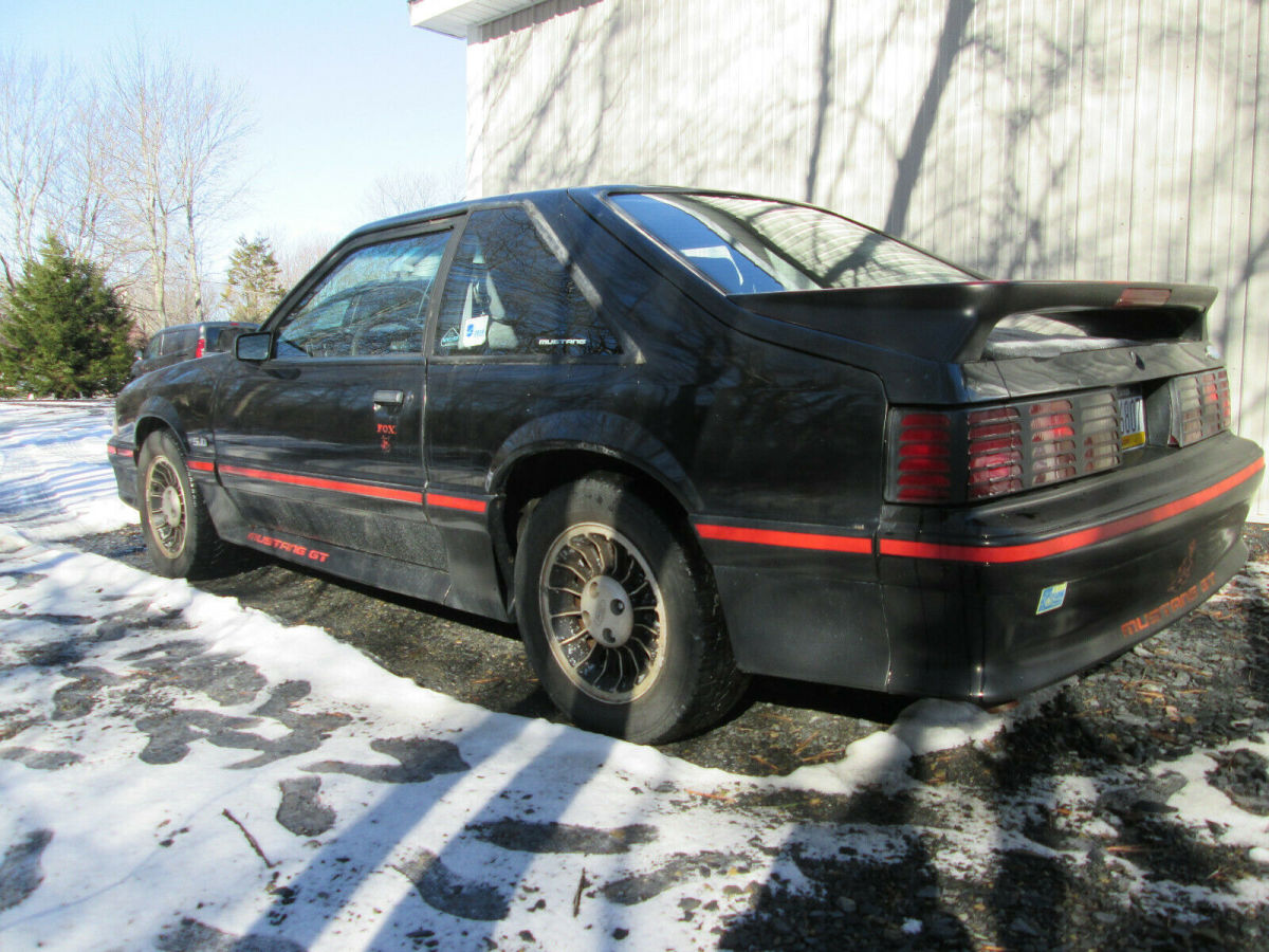1987 Black Ford Mustang Hatchback