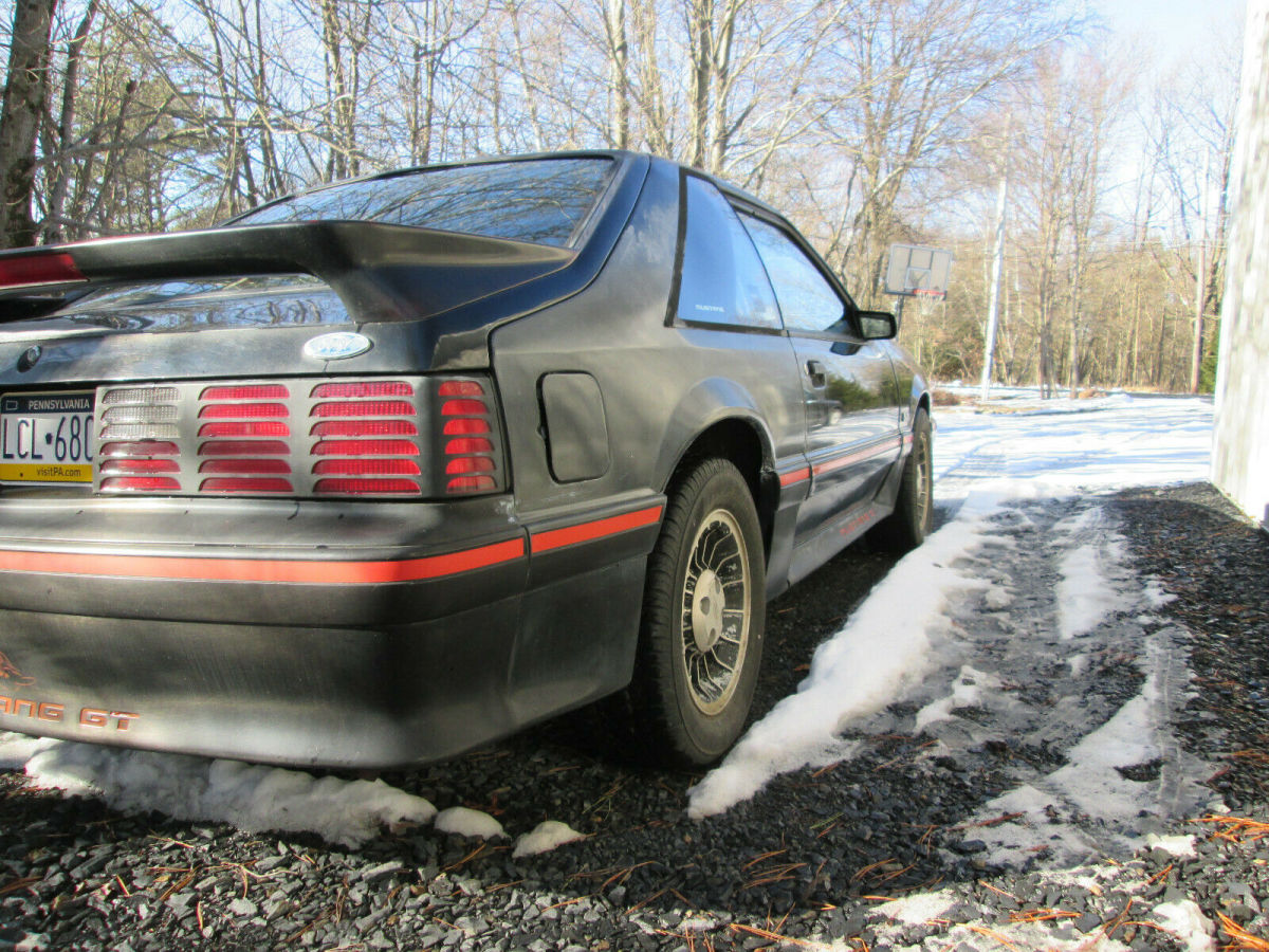 1987 Black Ford Mustang Hatchback
