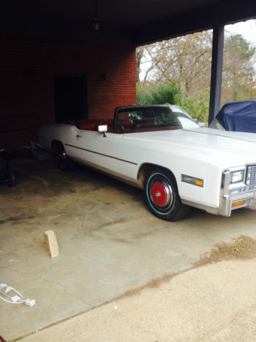1976 White Cadillac Eldorado Convertible