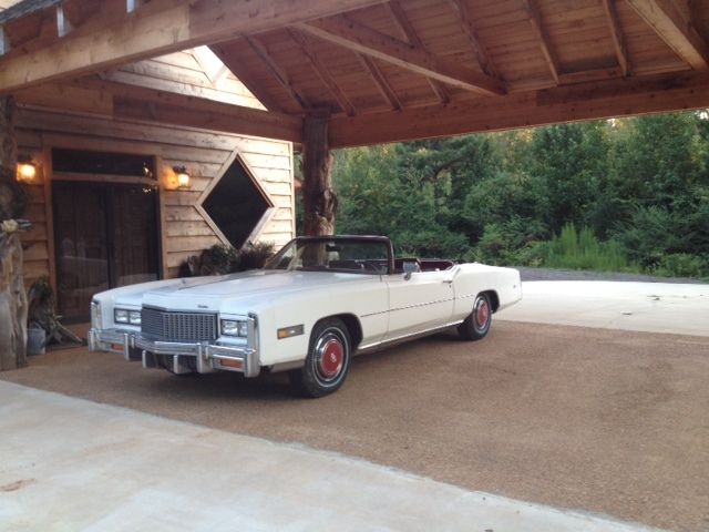 1976 White Cadillac Eldorado Convertible