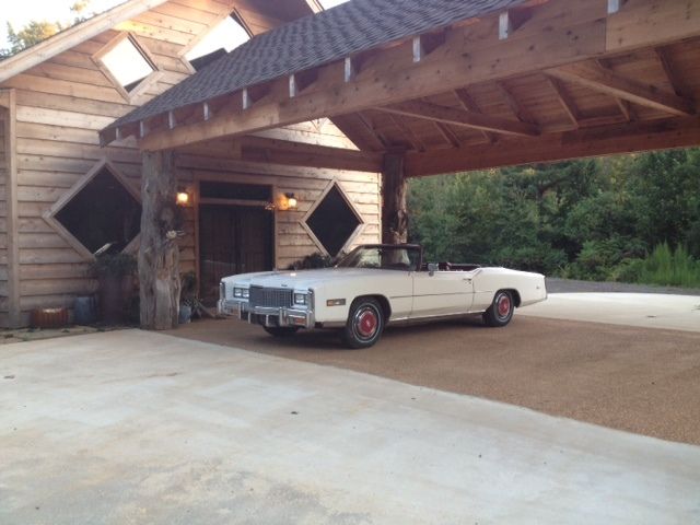 1976 White Cadillac Eldorado Convertible