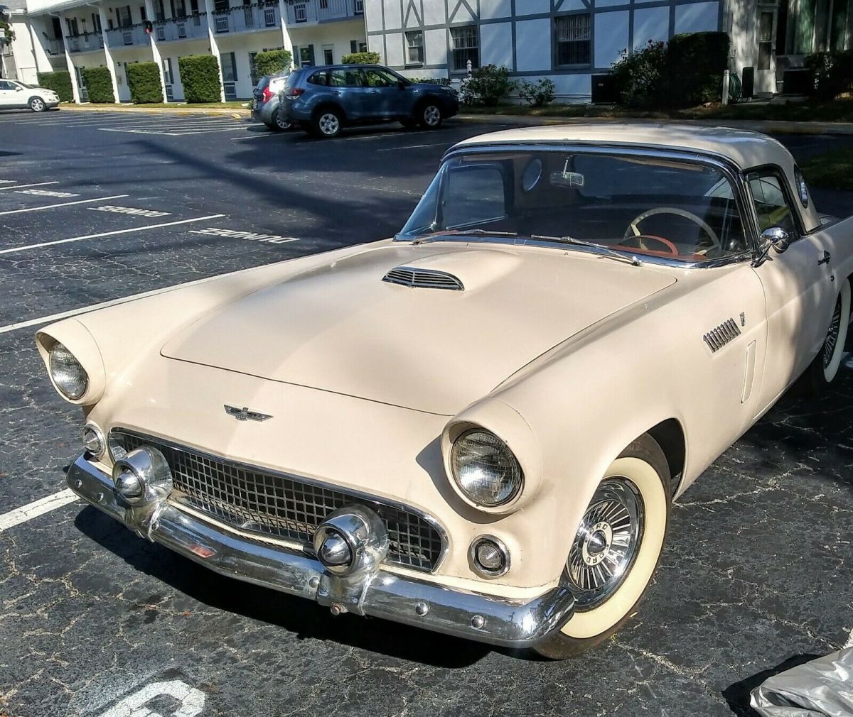 1956 Beige Ford Thunderbird Convertible