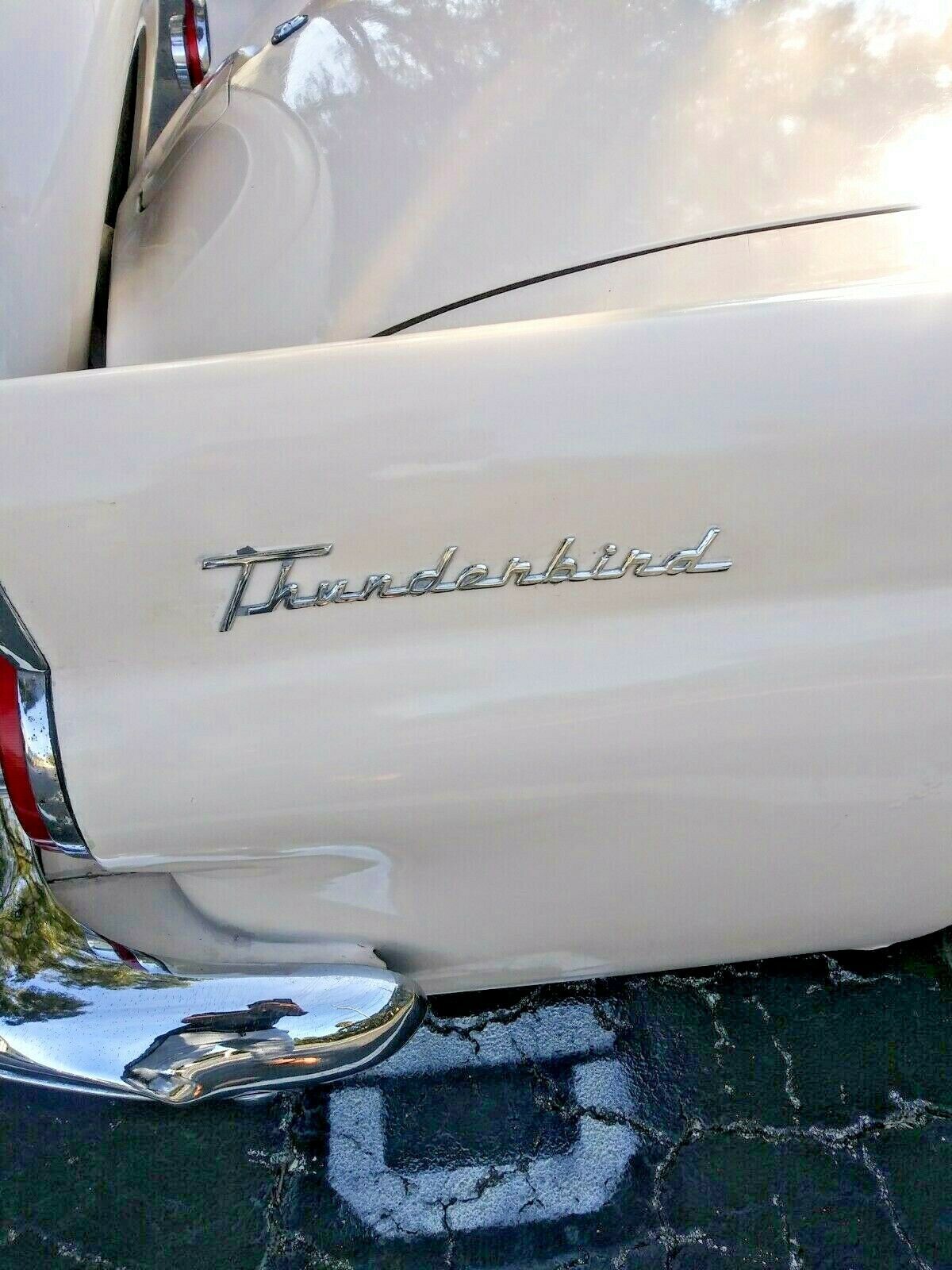 1956 Beige Ford Thunderbird Convertible