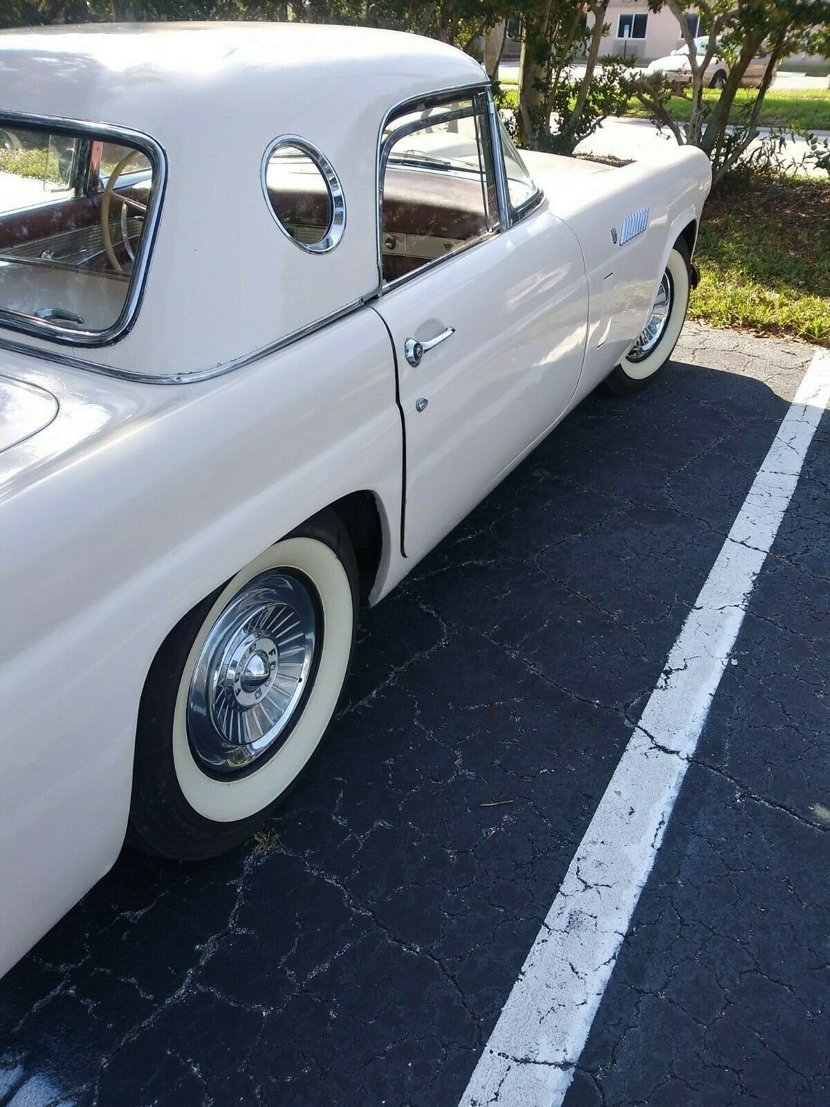 1956 Beige Ford Thunderbird Convertible