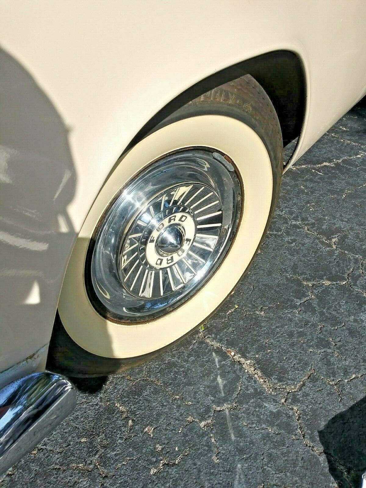 1956 Beige Ford Thunderbird Convertible