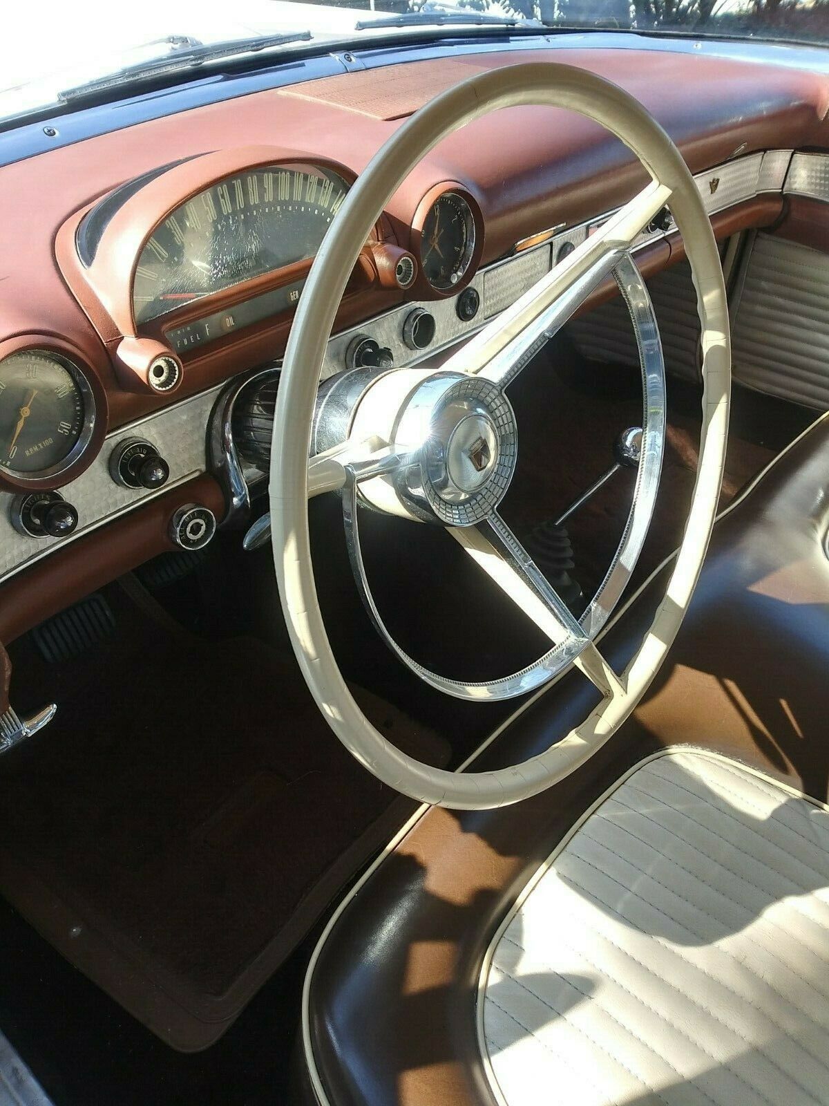 1956 Beige Ford Thunderbird Convertible