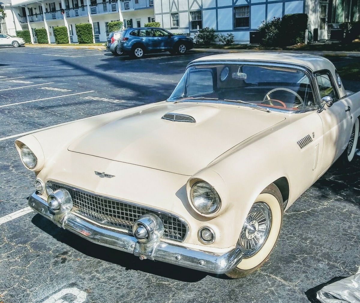1956 Beige Ford Thunderbird Convertible