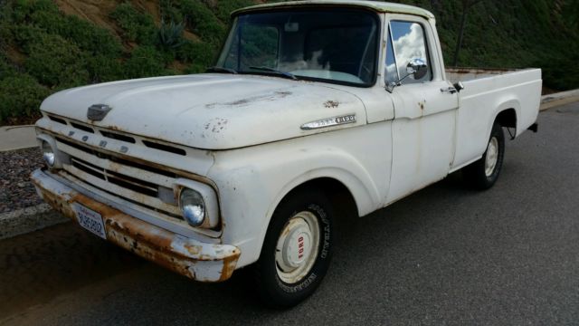 1962 White Ford F-100 Standard Cab Pickup