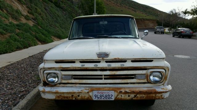 1962 White Ford F-100 Standard Cab Pickup