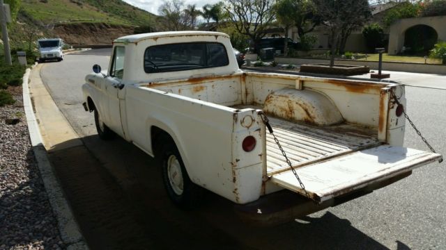 1962 White Ford F-100 Standard Cab Pickup