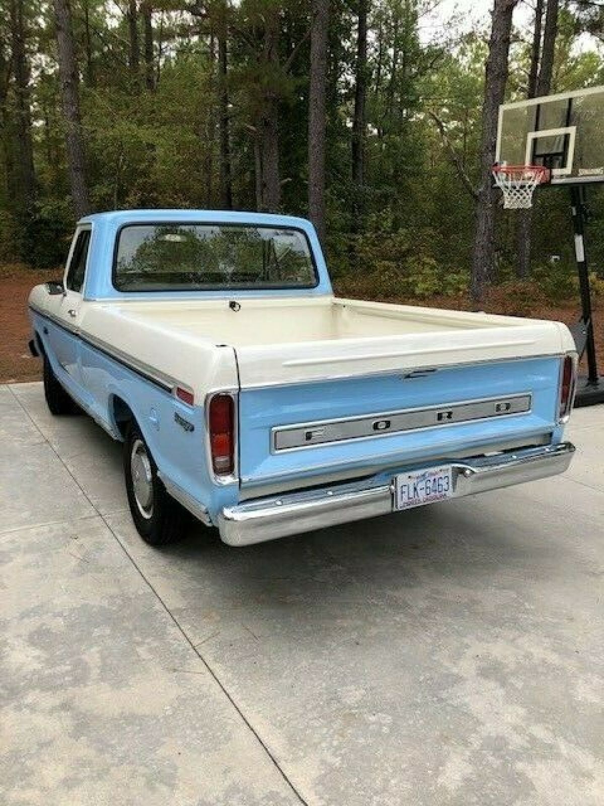 1973 Blue, White Ford F-100 Standard Cab Pickup