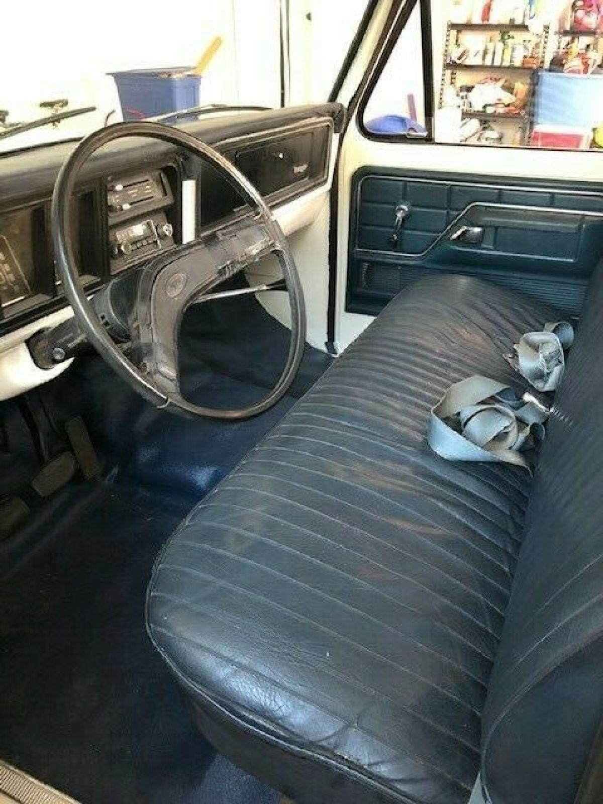 1973 Blue, White Ford F-100 Standard Cab Pickup