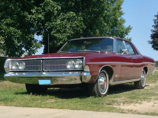1968 Burgundy Ford Galaxie Sedan