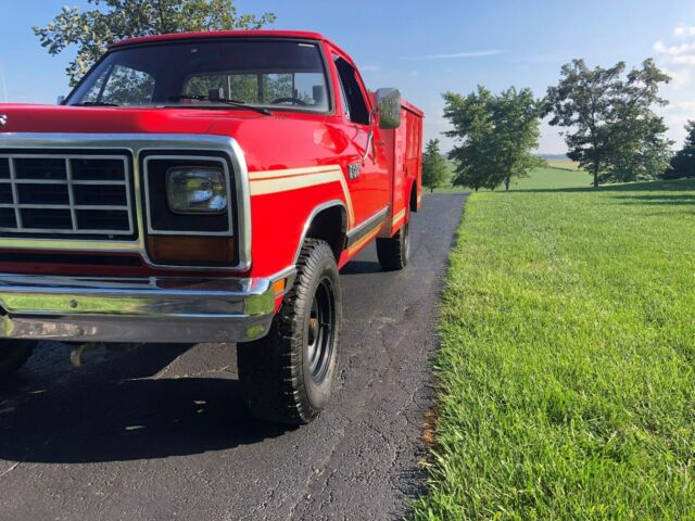 1985 Red Dodge Power Wagon Standard Cab Pickup