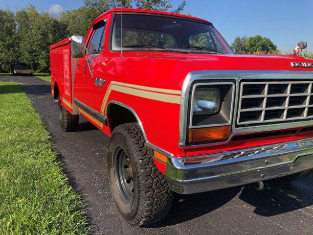 1985 Red Dodge Power Wagon Standard Cab Pickup