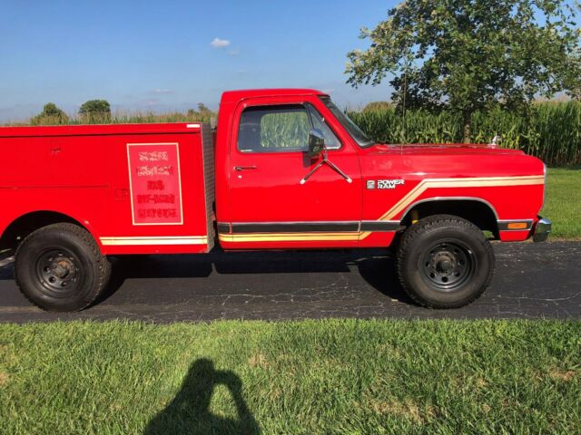 1985 Red Dodge Power Wagon Standard Cab Pickup