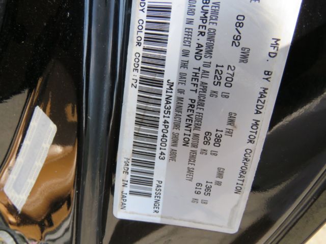 1993 Black Mazda MX-5 Miata Convertible