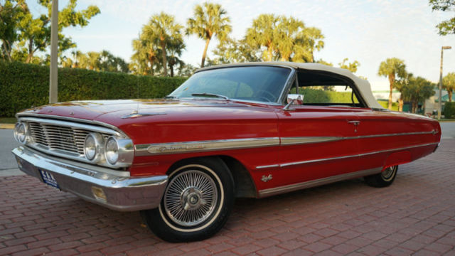 1964 Red Ford Galaxie Convertible