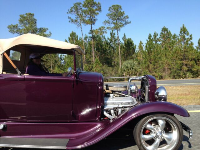 1930 Purple Ford Model A Convertible