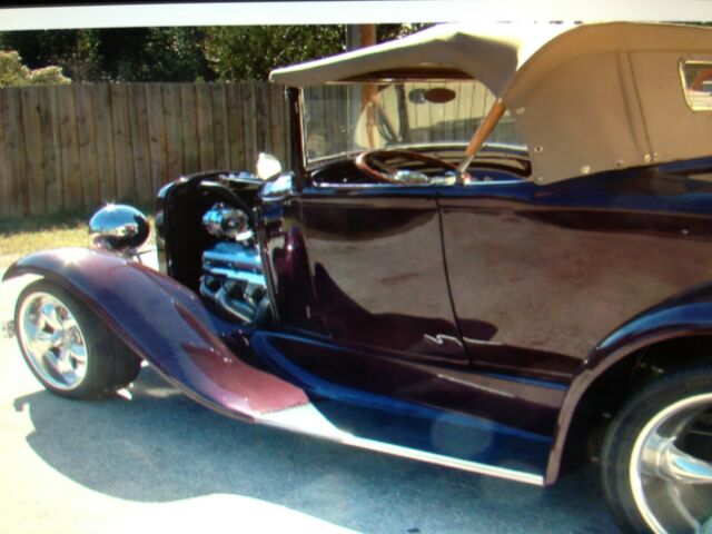 1930 Purple Ford Model A Convertible