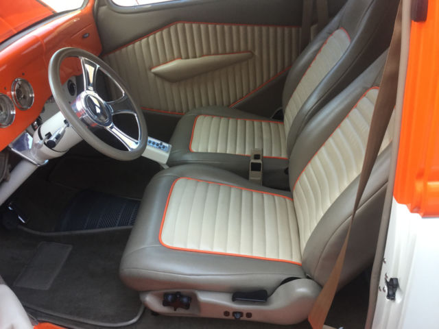 1936 ORANGE AND WHITE Ford ford slantback Coupe