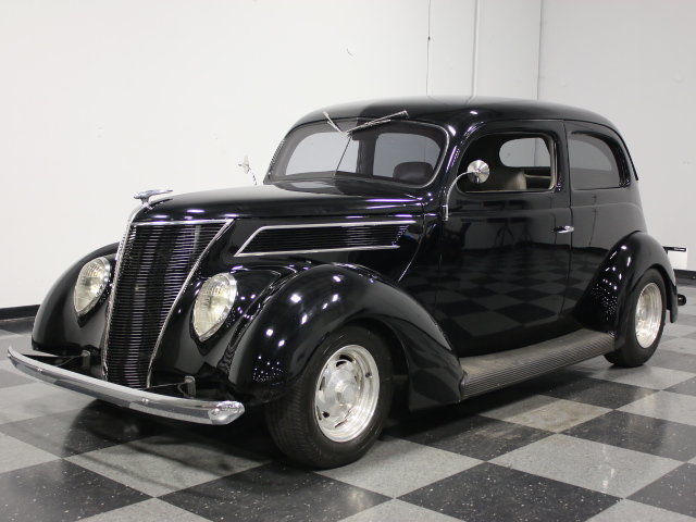 1937 Black Ford Slantback Coupe