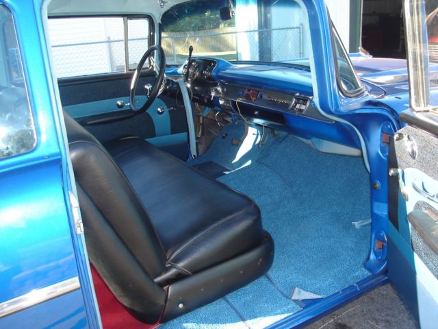 1957 Blue Chevrolet Bel Air/150/210 Sedan